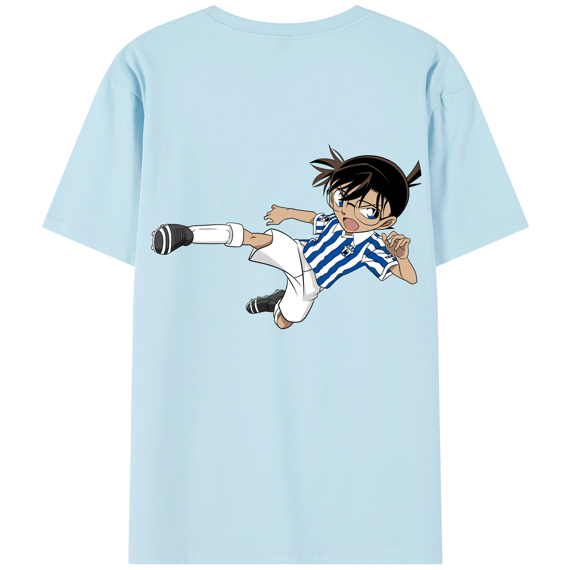 （画像用） 名探偵コナン 江戸川 コナン Detective Conan Conan Edogawa 綿100％半袖Tシャツ（背面プリント）